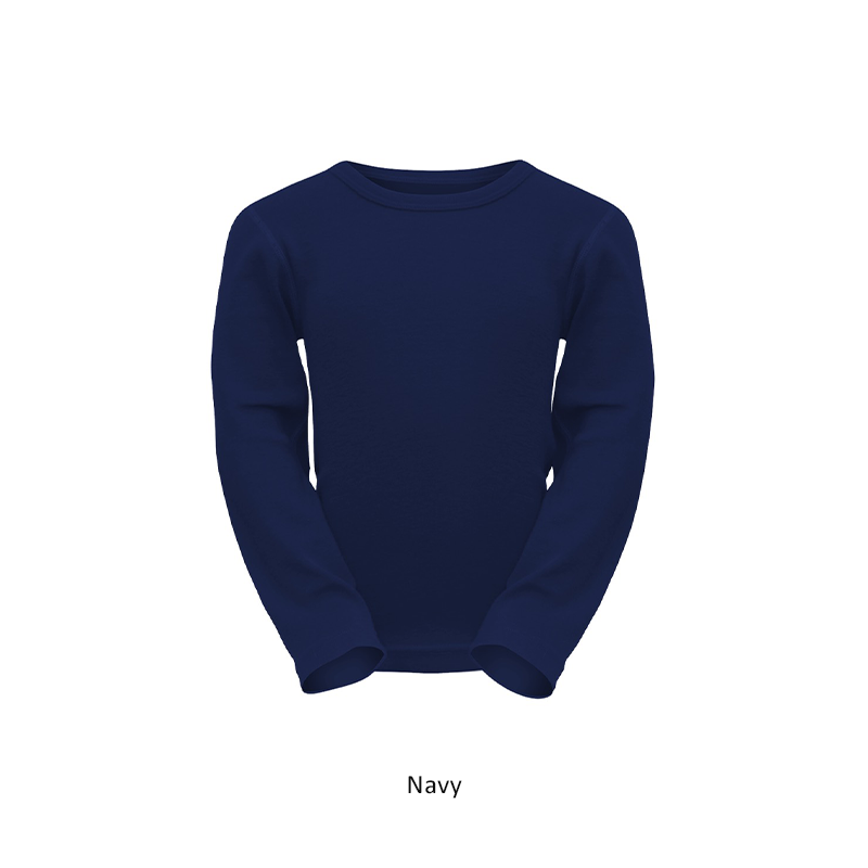 THERMATECH Kid's Essential Long Sleeve Crew (Navy)