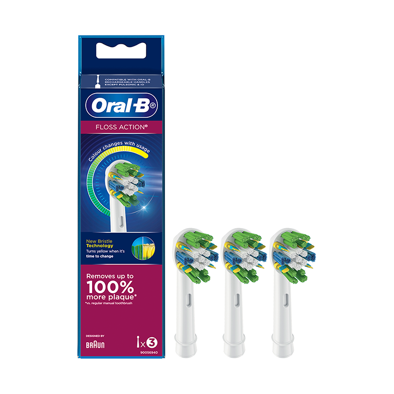 Oral-B Floss Action Replacement Brush Heads (3-Pack) – Rewards Shop New ...